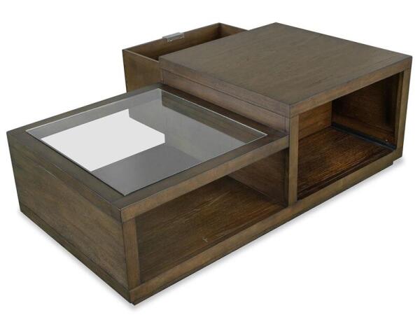 Merrick Rectangular Cocktail Table w/Casters Cocktail & Coffee Tables Brown 15