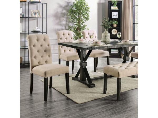 Alfred 7 Pc Dining Table Set Dining Sets Antique Black