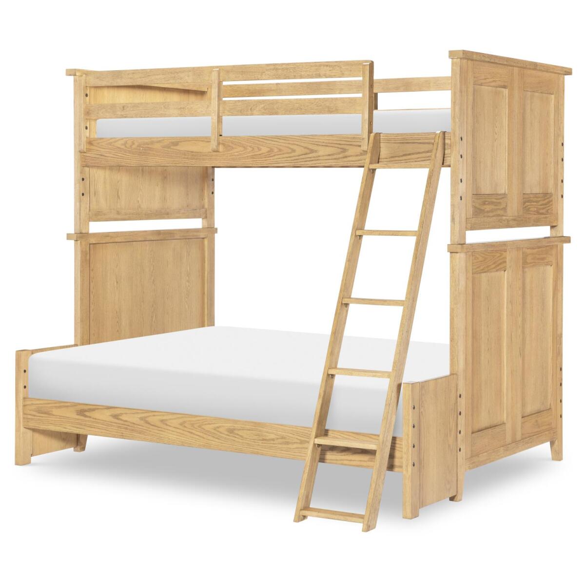 Complete Twin Over Full Bunk Bed Natural Hickory - Image 2
