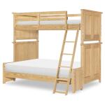Complete Twin Over Full Bunk Bed Natural Hickory