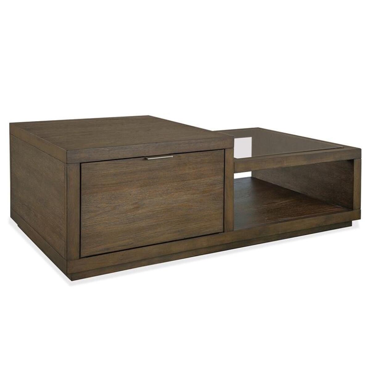 Merrick Rectangular Cocktail Table w/Casters Cocktail & Coffee Tables Brown 4