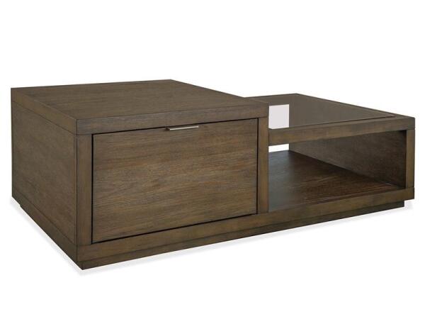 Merrick Rectangular Cocktail Table w/Casters Cocktail & Coffee Tables Brown 13