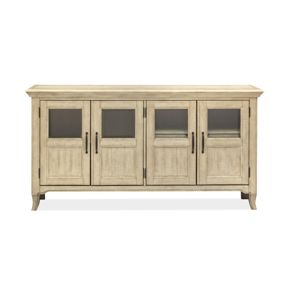 Four Door Buffet Dining Storage Cream 7
