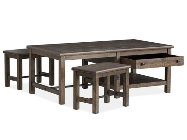 Smithton Rectangular Cocktail Table w/2 Stools - Image 17