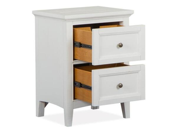 Heron Cove Small Drawer Nightstand Nightstands Chalk White, Dovetail Grey 14