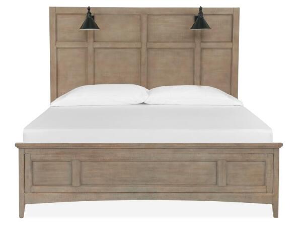Paxton Place Complete Cal.King Lamp Panel Bed with Regular Rails