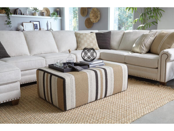 Large Ottoman 2410-50LG Ottomans & Poufs Cream