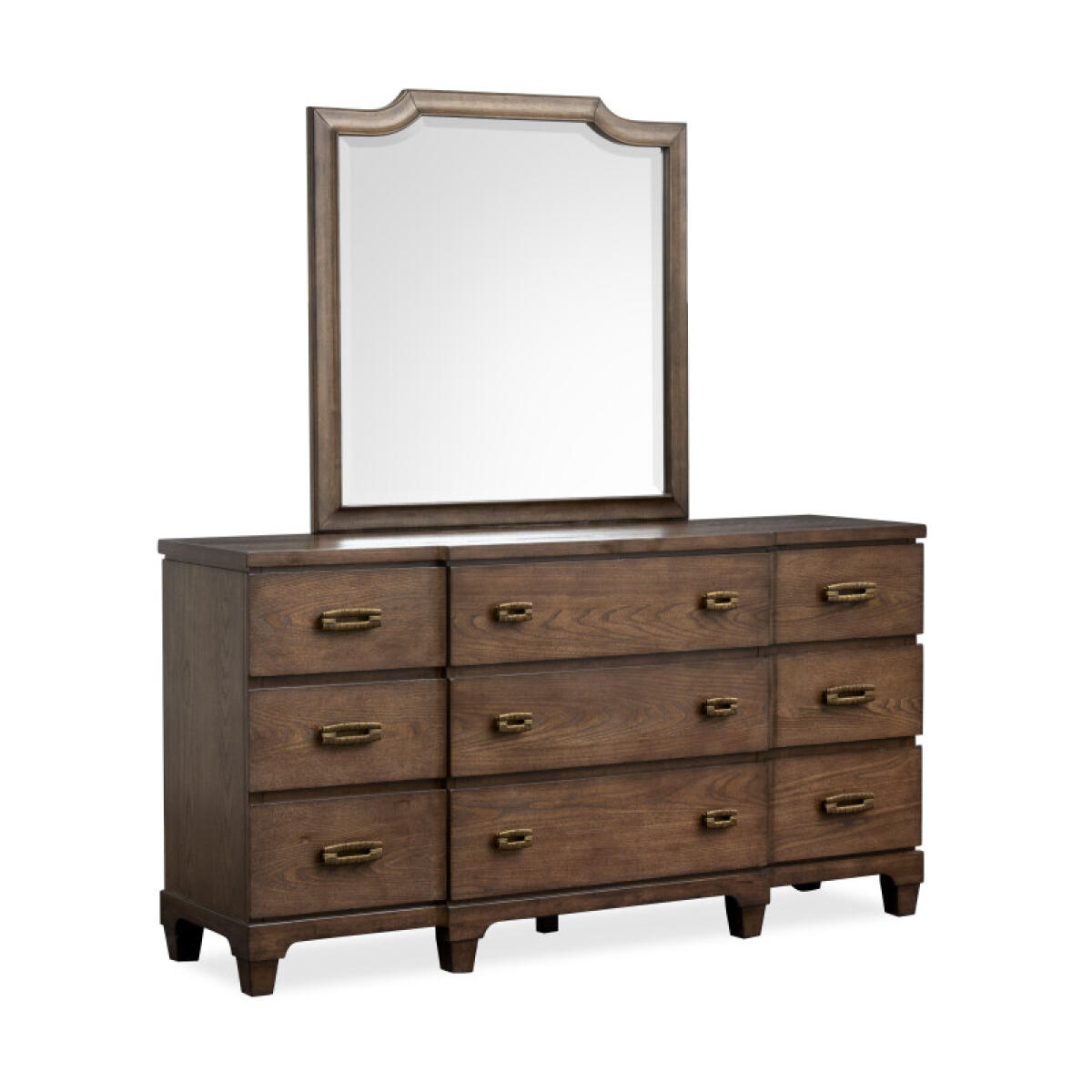Sugar B5832-2045 Drawer Dresser with Shaped Mirror - Image 3