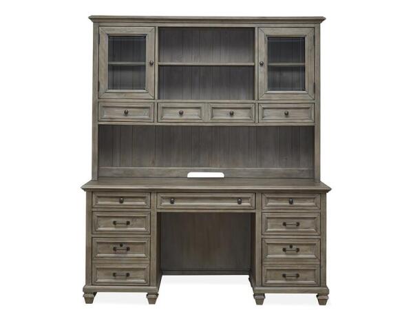 Lancaster Wood Hutch SU Office Storage Brown
