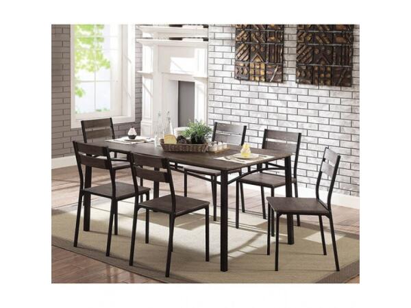 Westport 7 Pc. Dining Table Set Dining Sets Antique Brown/Black