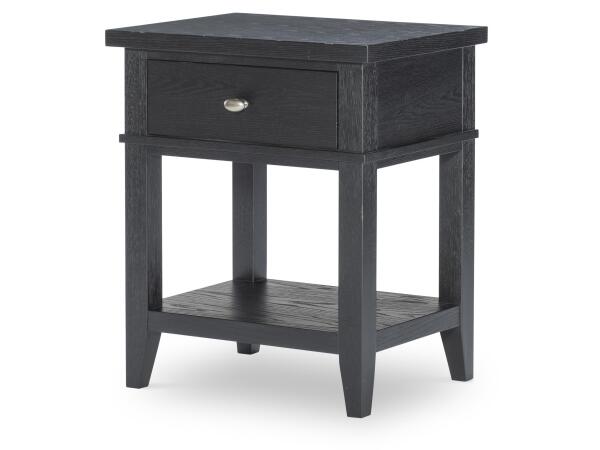 Open Ns 1 Drw Blacksmith Youth Nightstands Black