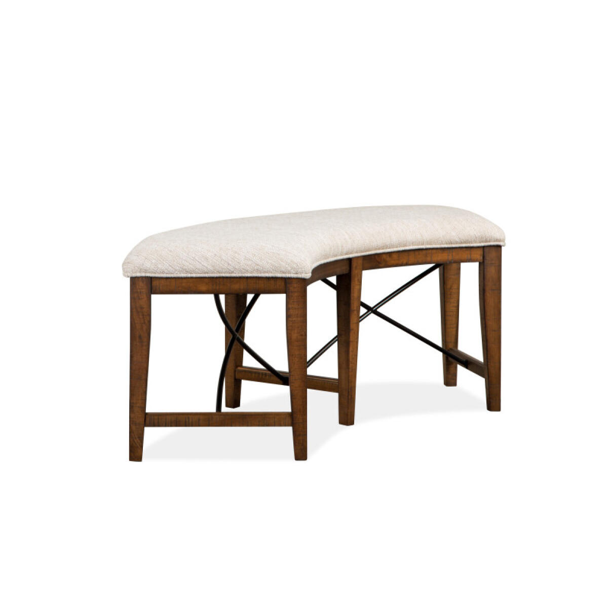 Curved Bench w/Upholstered Seat - Image 5