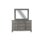 Drawer Dresser with Landscape Mirror Dressers Brown 6