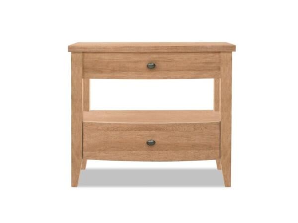 Open Nightstand 2 Drawers Nightstands Brown
