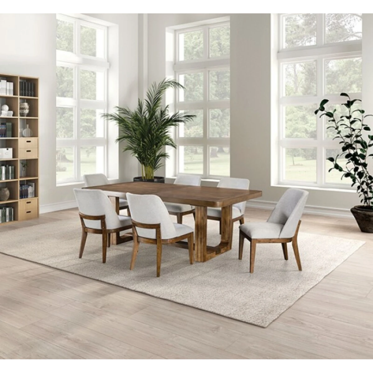 Mandal 9 Pc Dining Table Set - Image 2