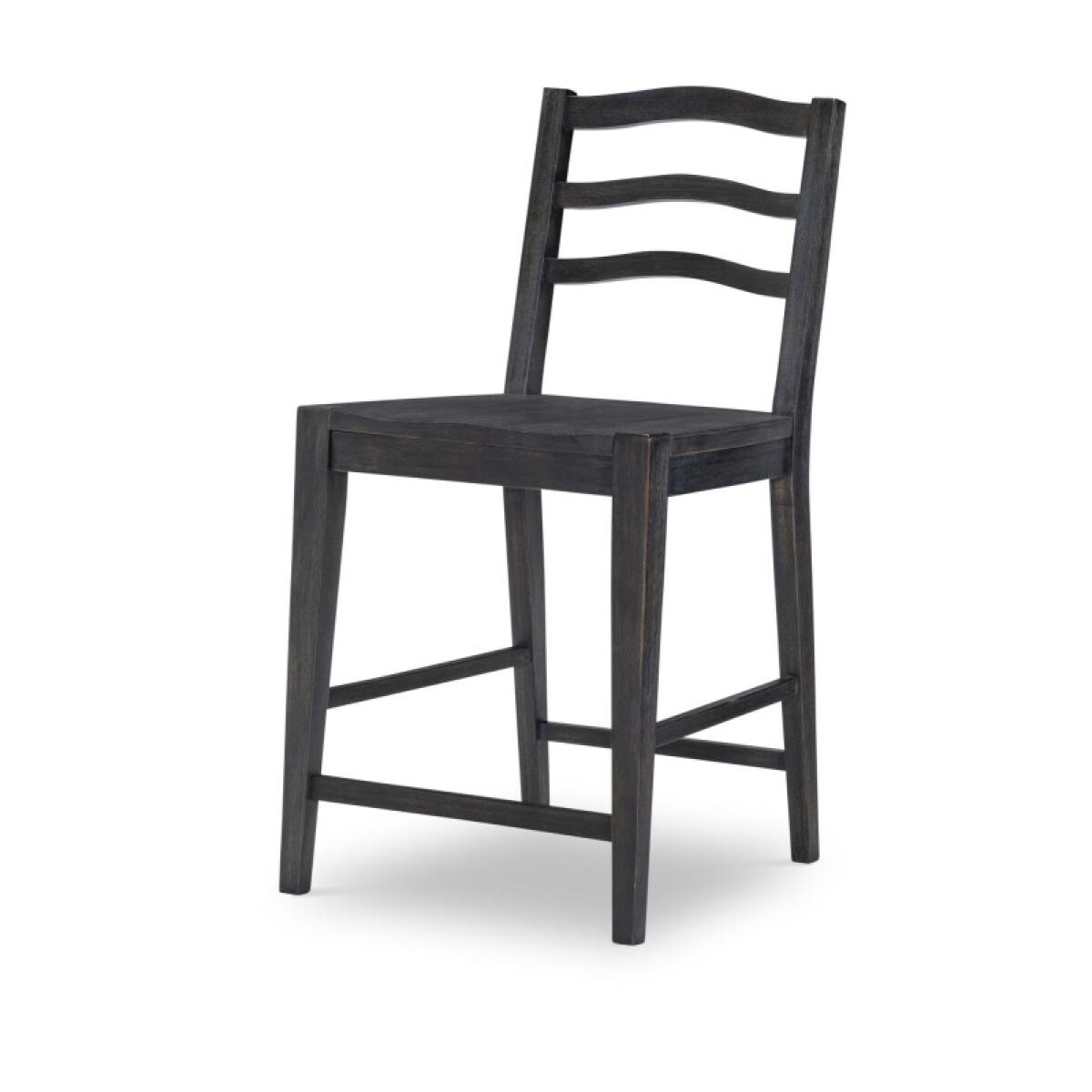 Counter Height Ladder Back Chair Chairs & Benches Black 4
