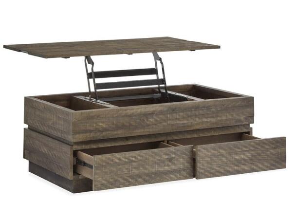 Baisden Lift Top Storage Cocktail Table w/Casters - Image 7