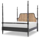 Chimney Leg Table Dining Tables Barnwood Oak And Kettle Black 2