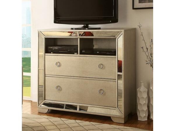 Loraine Media Chest Media Chests Champagne