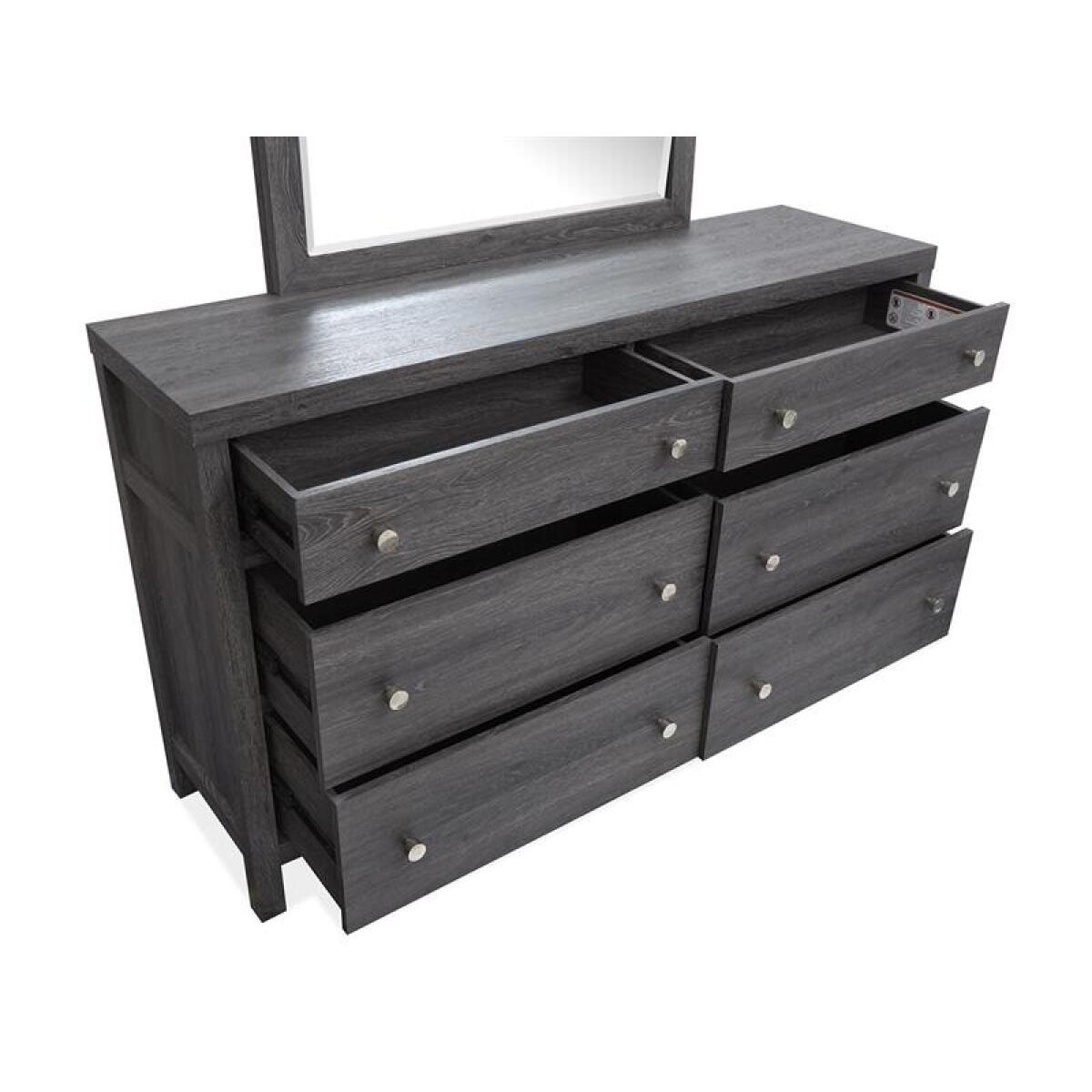 Merrifield - Black Double Drawer Dresser - Image 8
