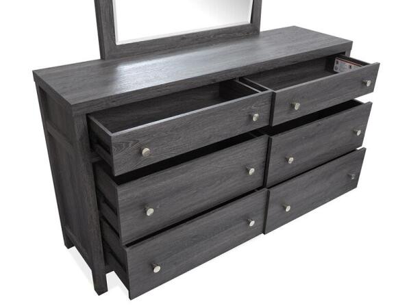 Merrifield - Black Double Drawer Dresser - Image 8