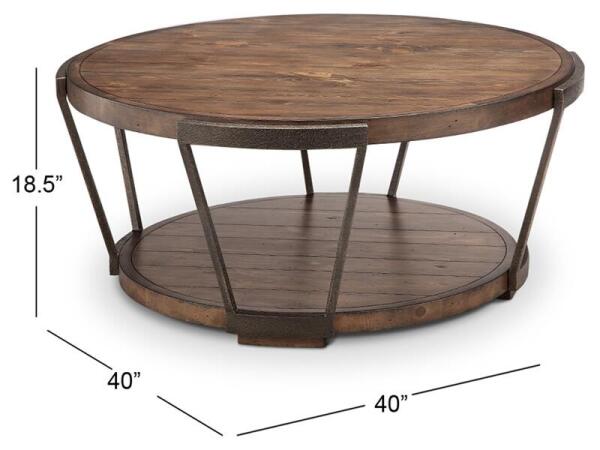 Round Cocktail Table (w/ Casters) - Image 3