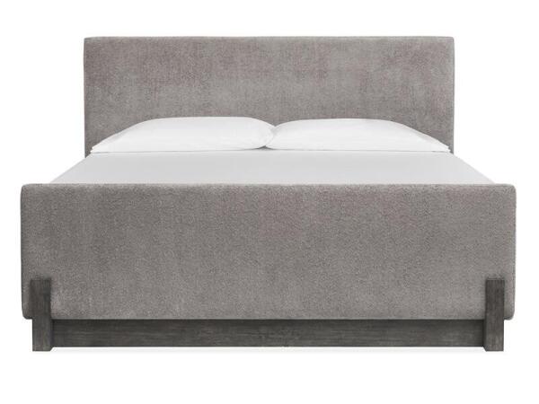 Kinsley Wood Queen Panel Bed Upholstered Headboard SU Bed Parts Bed Parts