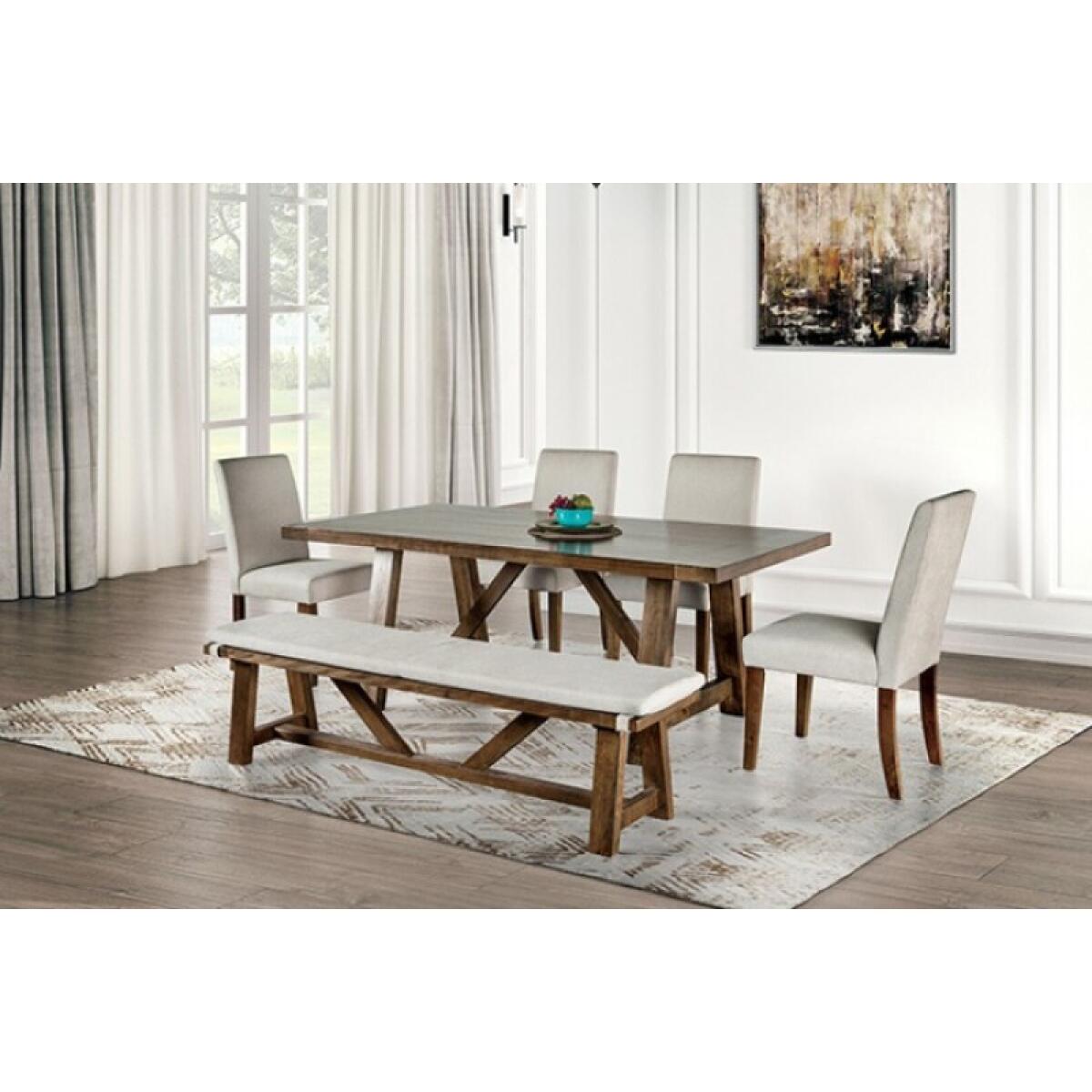 Losone 7 Pc Dining Table Set Dining Sets Brown 5
