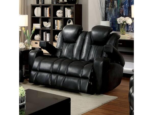 Zaurak Love Seat Recliners Black