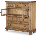 Glass Door 6 Drawer Chest Chests Barnwood Oak 12