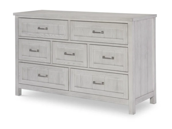 Seven Drawer Dresser Youth Dressers Bleached Linen 9