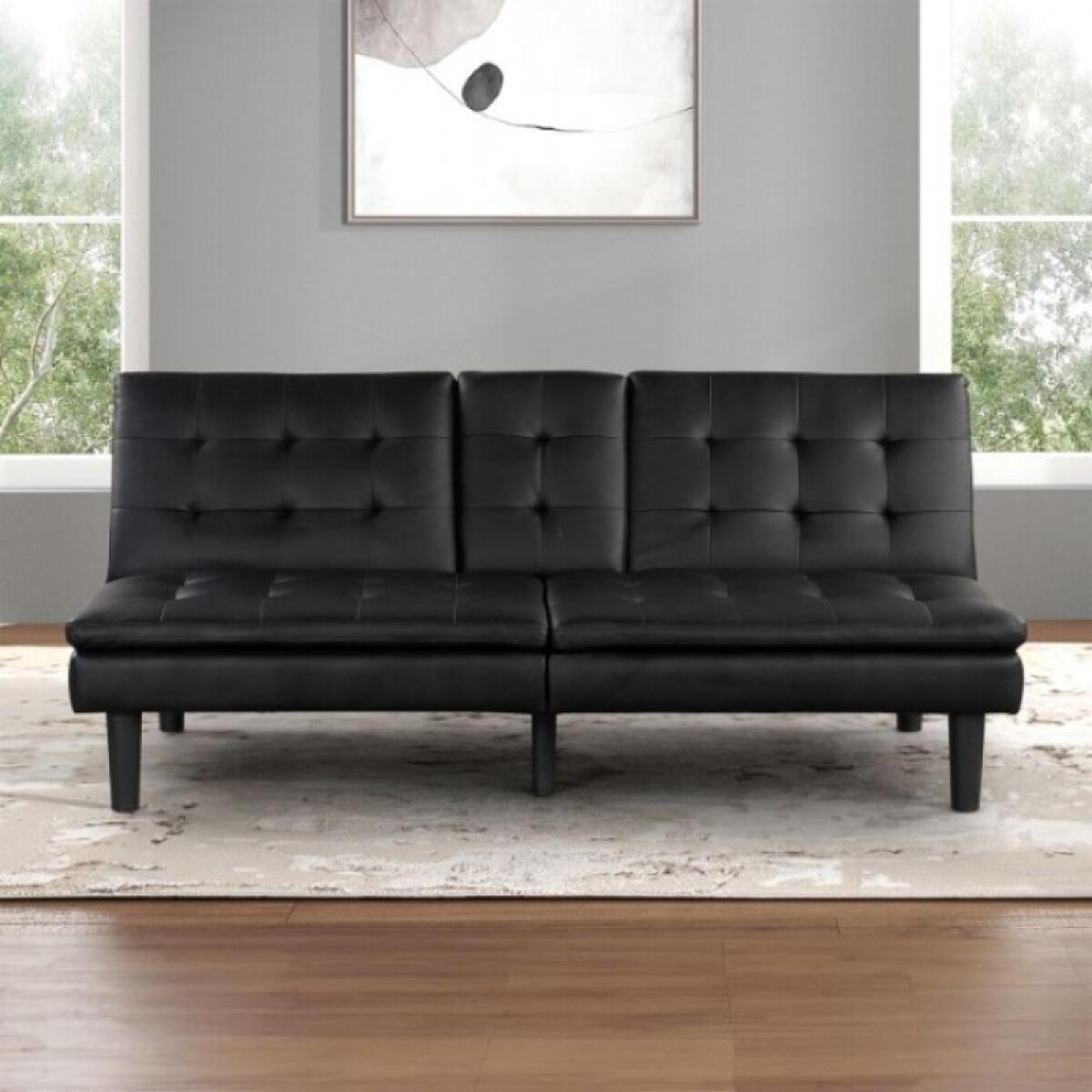 Eidsberg Futon Sofa Bed Sleeper Sofas Black 5
