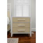 Miramar Electrified 3-drawer Woven Nightstand Nightstands Cream 15