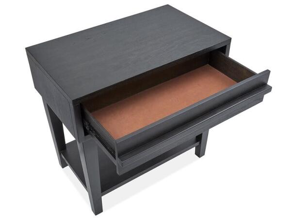 Lindon Dark Open Nightstand Nightstands Belgian Wheat and Coffee Bean, Burnished Brass, Sauve Blanco Fabric, Sauve Pebble Fabric 15