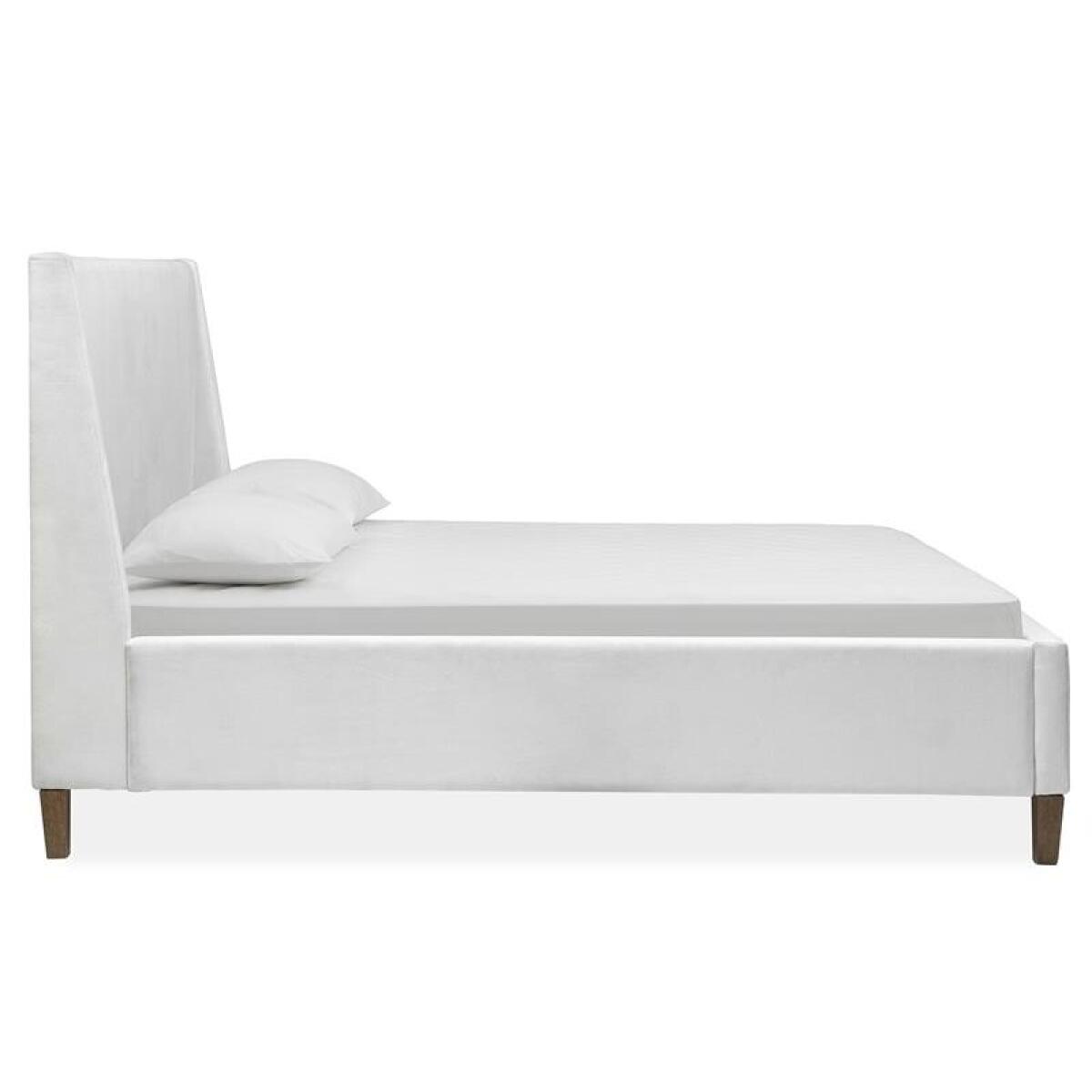 Lindon Complete King White Upholstered Island Bed Beds Beds 6