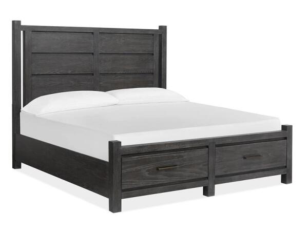 Plum Creek – Black Complete Cal.King Panel Storage Bed Beds Beds 13