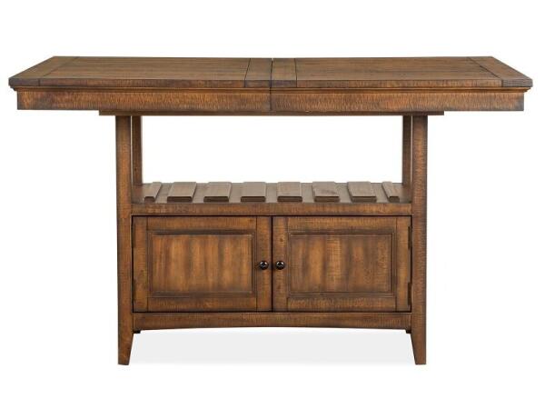 Bay Creek Wood Counter Dining Table Base SU Dining Table Bases Brown