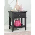 Open Ns 1 Drw Blacksmith Youth Nightstands Black 9