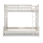 Complete Twin Over Full Bunk Bed Stone Path Gray Finish - Image 7