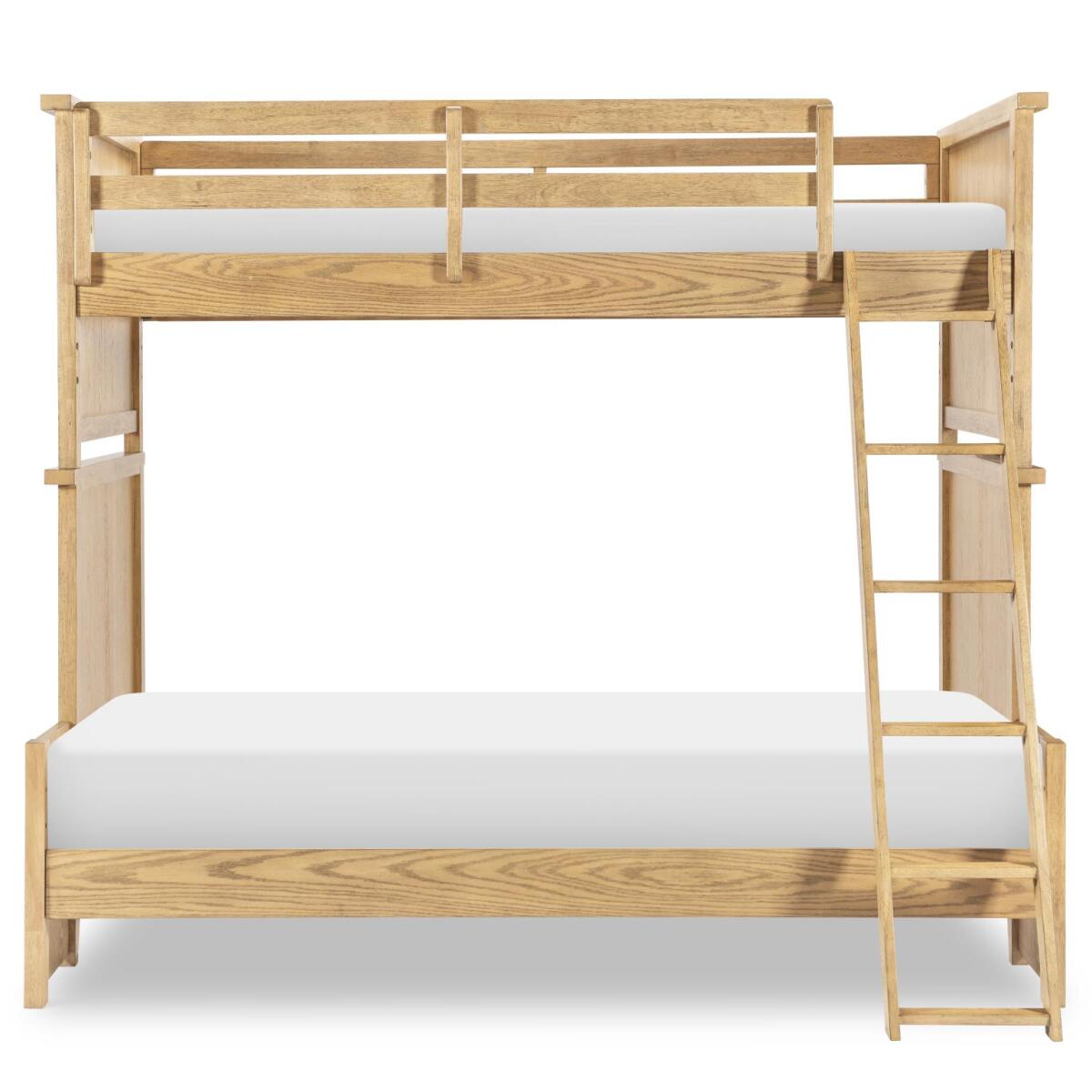 Complete Twin Over Full Bunk Bed Natural Hickory - Image 3