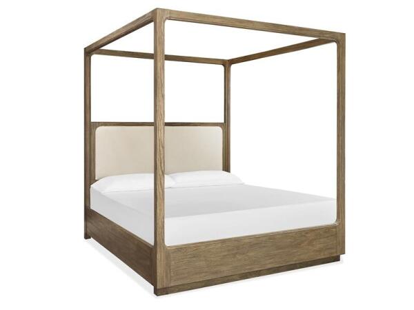 Westbourne B5888-56 Complete Queen Poster Bed w/Upholstered Headboard - Image 5