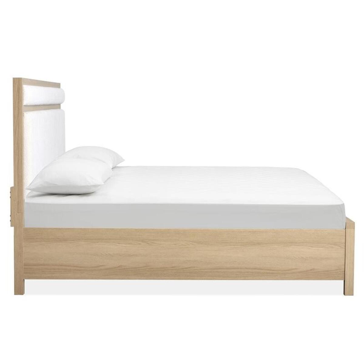 Merrifield Complete Queen Panel Bed w/Upholstered Headboard - Image 5