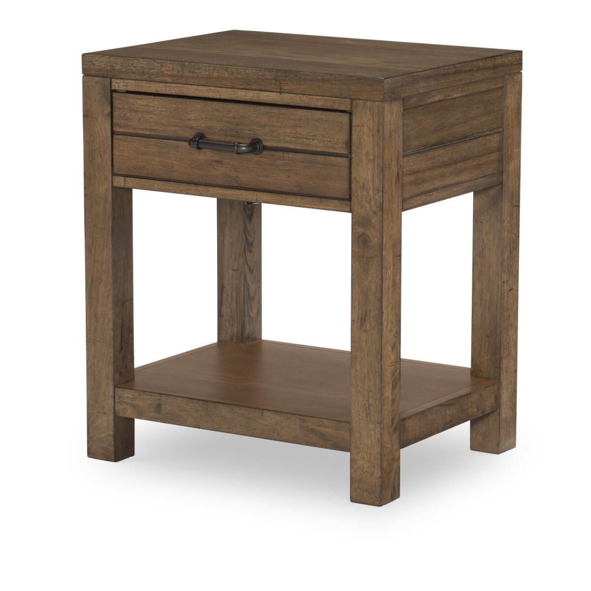 Open Night Stand Brown Finish Youth Nightstands Brown 4