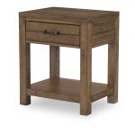 Open Night Stand Brown Finish Youth Nightstands Brown 7