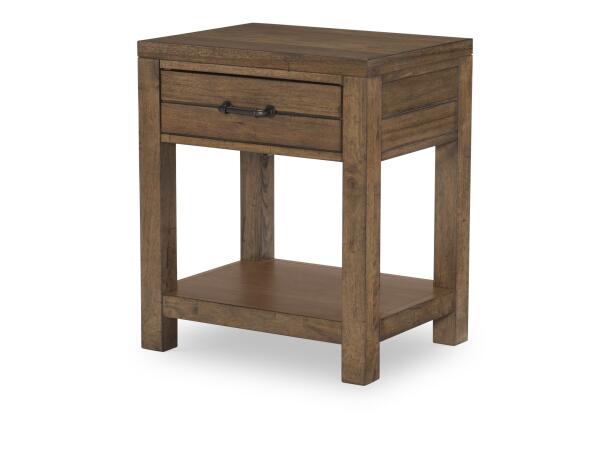 Open Night Stand Brown Finish Youth Nightstands Brown