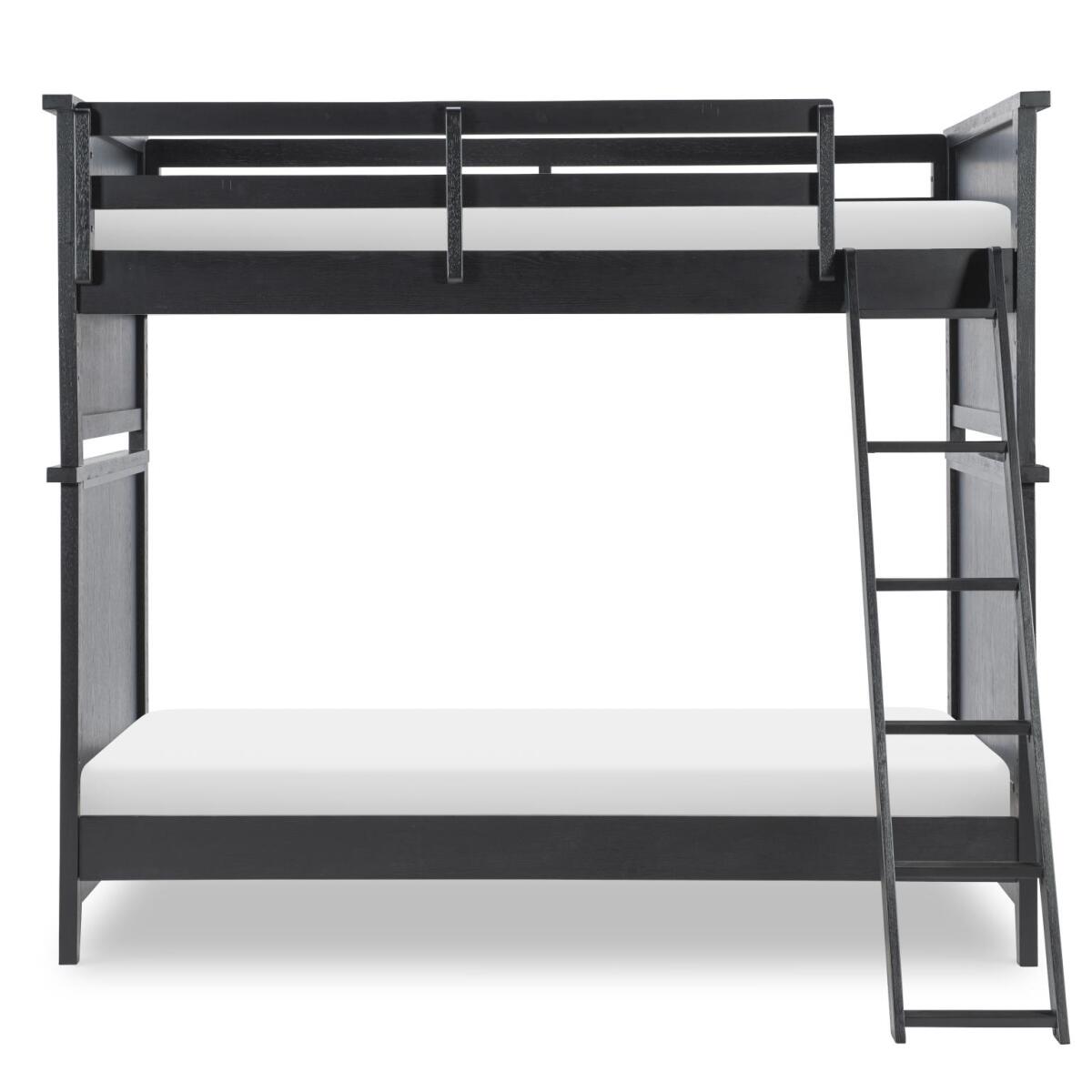 Complete Twin Over Twin Bunk End Blacksmith Youth Beds Black 5