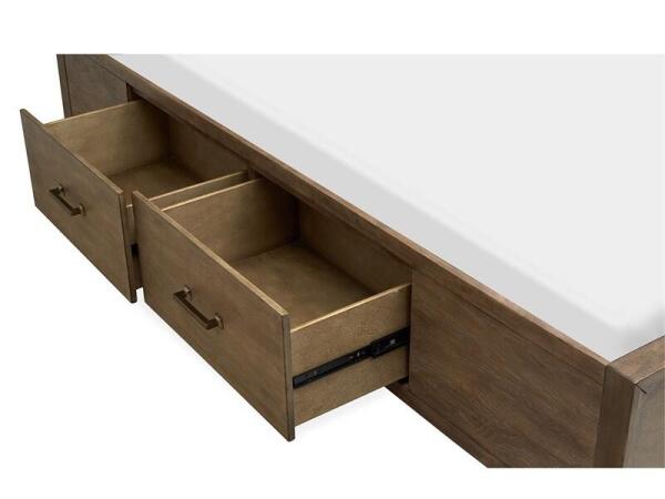 Lindon Complete King Panel Bed w/Storage Rails - Image 4