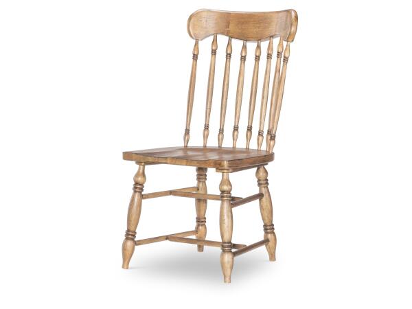 Turned Spindle Side Chair Chairs & Benches Barnwood Oak