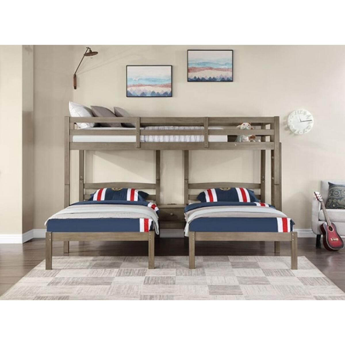 Hortense Triple Twin Bed Youth Beds Brown 6