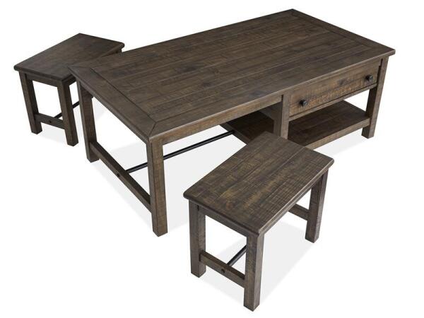 Smithton Rectangular Cocktail Table w/2 Stools - Image 14